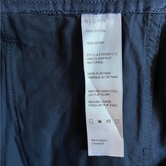 BLDWN Harley Utility Coverall Jumpsuit Nocturnal Blue One Piece Cotton Twill XS - Picture 10 of 11